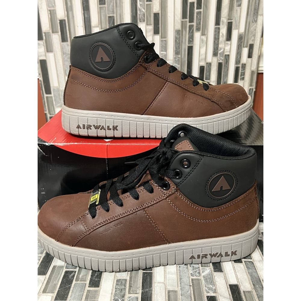 Men's Deuce SD10 Comp Toe Safety Shoes - Brown 9.5